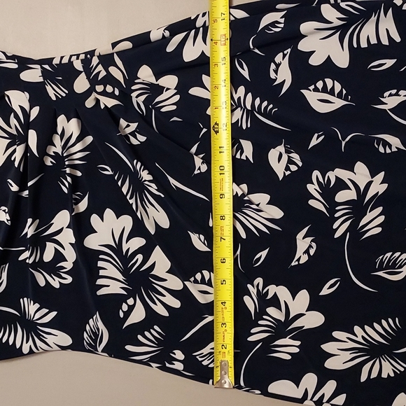 Lauren Ralph Lauren Dress Navy Blue and White Sleeveless Sheath - Picture 10 of 10